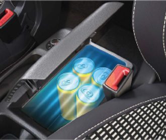 Cooled storage in central console